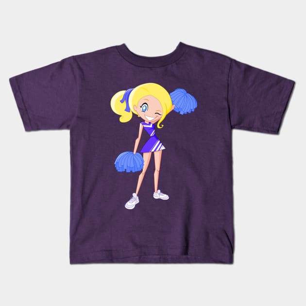 Cheerleader Kids T-Shirt by DigiToonsTreasures